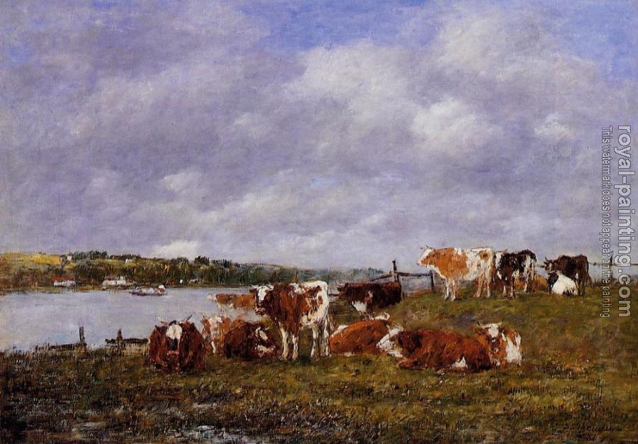 Eugene Boudin : Pasturage, the Valley of the Touques